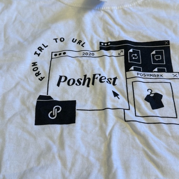 PoshFest 2020 T-Shirt | New | Poshmark Seller Graphic Tee | IRL to URL - Picture 2 of 7